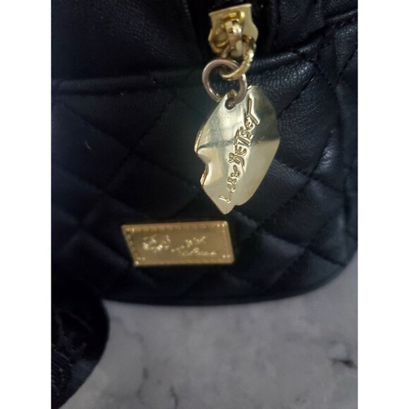 Black Cat Backpack With Gem Accents & Quilted Bottom - Picture 4 of 12